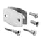 Prime-Line Alcove Clips, 1/4 in. Offset, Cast Stainless Steel, Satin Finish Pair (1 Pair) 656-4028 - alternate 1
